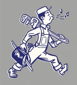 vintage-style-illustration-of-a-whistling-plumber-with-an-oversize-wrench